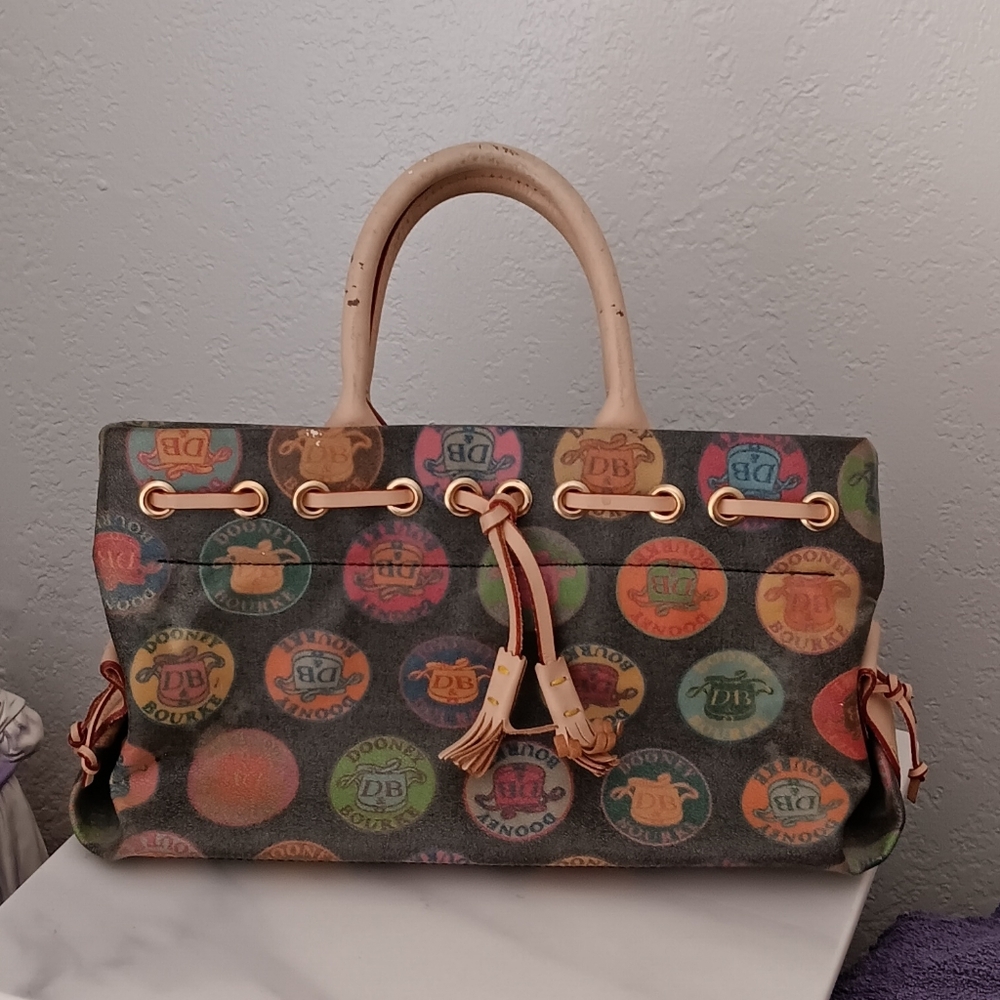 Dooney & Bourke Colorful Logo Satchel